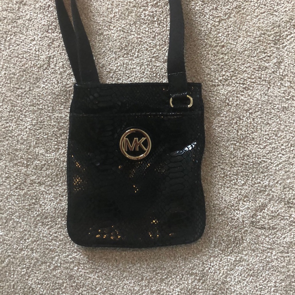 Michael Kors snakeskin black crossbody